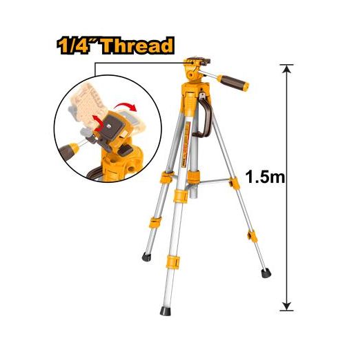 Ingco trepieds pour niveaux laser 1,5m hllt01586