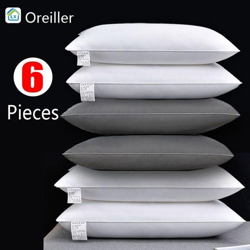 Generic Pieces(6) D'Oreillers Cervical,coton de haute qualité Durable -45*70cm 4 Blanc+2 gris