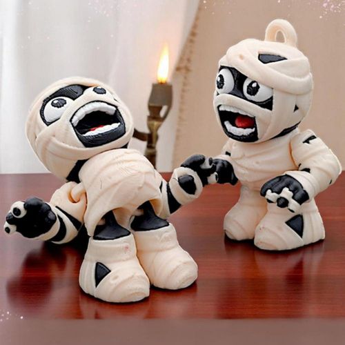 product_image_name-Generic-Décoration de bandage blanc en forme de momie, figurine aux membres articulés-6