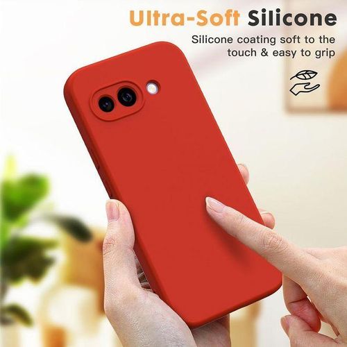 Generic Coque En Silicone Google Pixel 10A + 1 Antichoc 5D - Rouge - image 5
