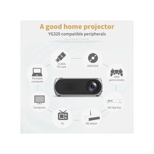 Generic Projecteur vidéo compact LED avec prise en charge HDMI 1080P à prix  pas cher