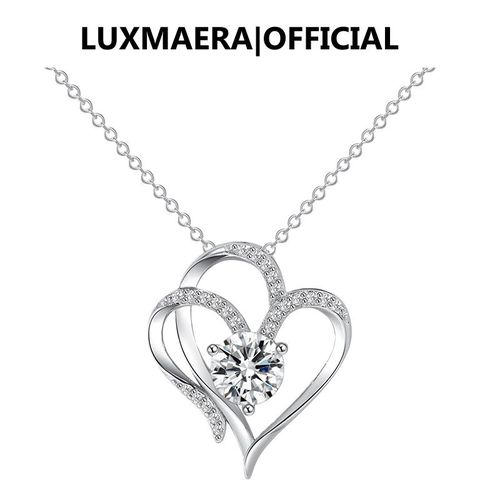 product_image_name-Luxmaera-Collier pendentif cœur Bijoux d'amour Zircon cubique femme Accessoires pour cérémonie de fiançailles-1
