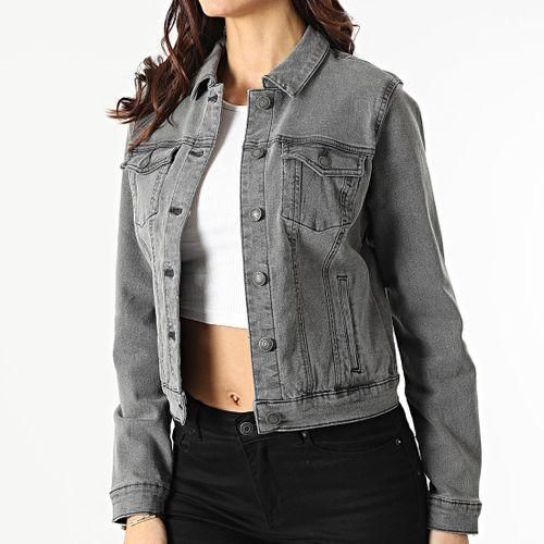 Fashion Veste Droite Boutonnee En Jean Denim Gris Blazer Jacket Vestes En Jean Femme Prix pas cher Jumia CI