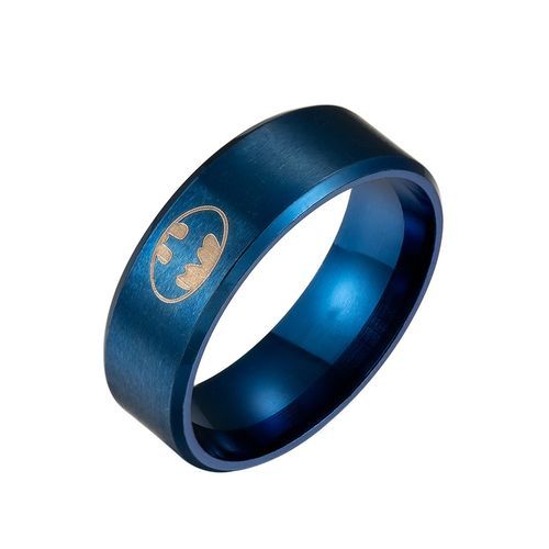 Fashion Bague Batman En Acier Inoxydable Bleu Prix pas cher