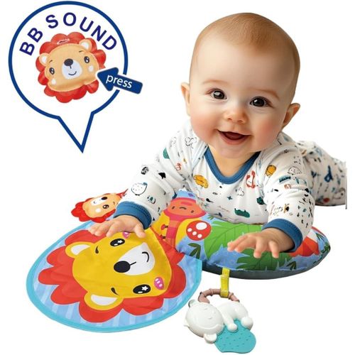 Generic Coussin d'éveil pour bébé avec hochets - Jouet sensoriel pour bébés - image 4