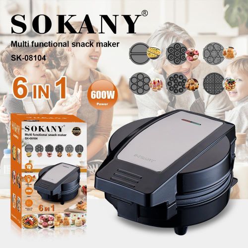 product_image_name-Sokany-Machine à Goûter Créatif SK-08104- 6 Plaques Amovibles - Antiadhésif-1