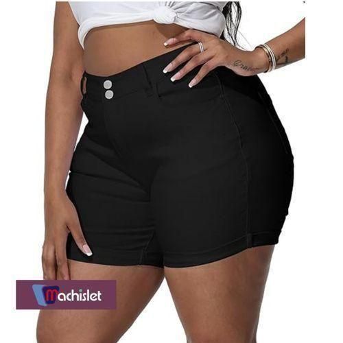 product_image_name-Machislet-Short en jean taille haute grande taille Machislet avec forte élasticité-5