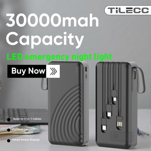 product_image_name-TiLECC-Charge rapide 3 en 1 + cordon portable Batterie externe multifonction portable 30 000 mAh avec câbles intégrés-1