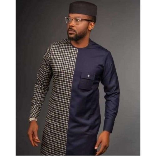 Fashion Ensemble Tunique Homme Manche Longue Bleu Nuit Prix pas cher Jumia CI