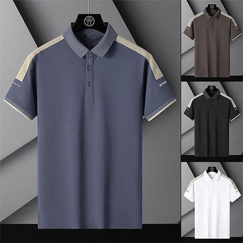 product_image_name-Fashion-Polo à manches courtes pour homme - Polo d'été - Brodé - Polo classique blanc respirant - Chemise à manches courtes - Polo de mariage - Polo d'affaires-3