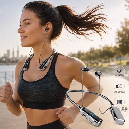 Generic Écouteurs Bluetooth Sport Tour de Cou  – Autonomie 400H - image 4
