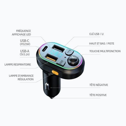 product_image_name-Generic-Transmetteur FM Bluetooth Abidjan, Chargeur voiture rapide 25W CI, Bluetooth voiture allume-cigar, Kit mains libres Jumia, Accessoire musique voiture, Chargeur iPhone voiture rapide.-3