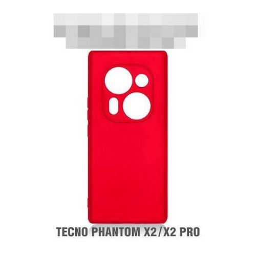 Generic Coque En Silicone Compatible Tecno Phantom X2 - Rouge - image 2