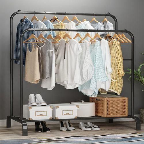 product_image_name-GALUIN-GM Etagère 2 En 1 Vêtements Et Chaussures-blanc-5