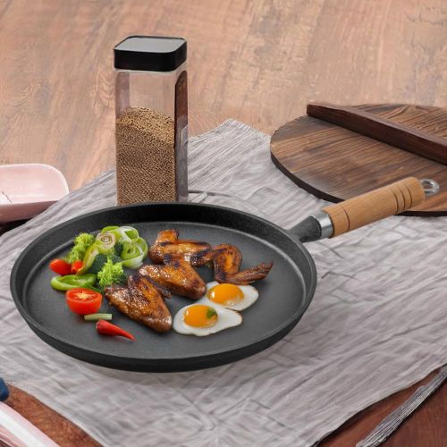 product_image_name-Generic-Poêle BBQ Ronde Antiadhésive avec Poignée en Bois Amovible – Plaque de Barbecue Portable pour Cuisine, Camping et Cuisson sur Réchaud-4