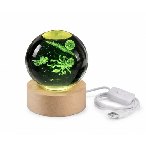 Generic Lampe Veilleuse 3D Cristal LED – Boule Galaxie