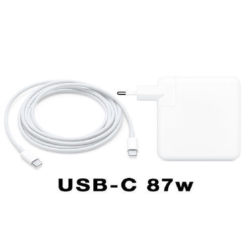 Adaptateur secteur 87W Chargeur portable avec câble de charge de 1,8 m  Type-C, fiche UE, pour MacBook, Xiaomi, Huawei, Lenovo, ASUS et autres  ordinateurs portables (Blanc)