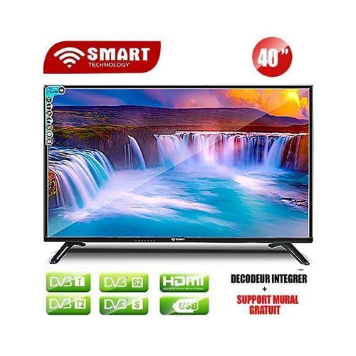SMART TECHNOLOGY TV LED - 40 Pouces-Full HD - Décodeur Intégré - Noir -  Prix pas cher