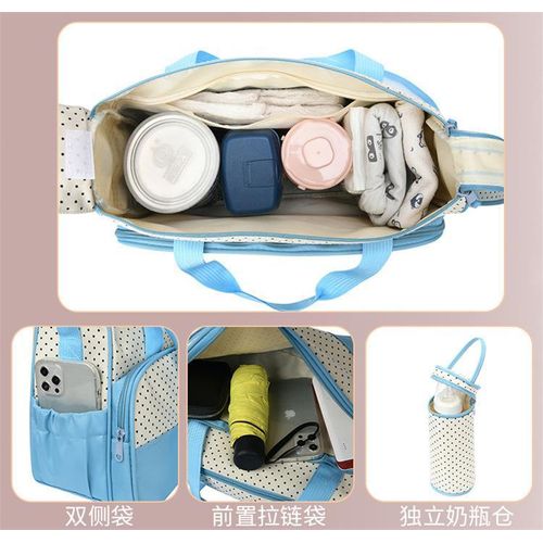 Generic Sac à langer multifonction, sac pour maman et bébé, 5 en 1 - multicolore - image 3