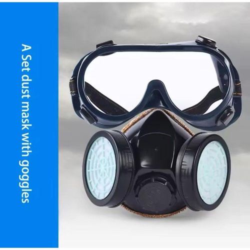 product_image_name-Generic-Filtre Air, Masque Oculaire, Masque à Gaz Anti-Poussière, Chimique Organique De Sécurité Avec Lunettes, Respirant-5