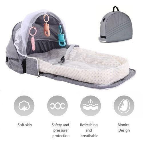 Generic Lit bébé portable - Gris - image 2