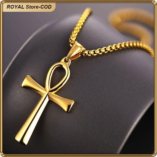 product_image_name-ASHION-Collier pour hommes avec pendentif croix en acier inoxydable incrusté de bijoux-1