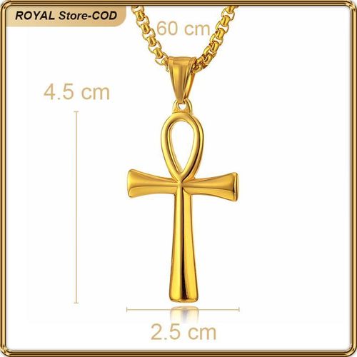 product_image_name-ASHION-Collier pour hommes avec pendentif croix en acier inoxydable incrusté de bijoux-2