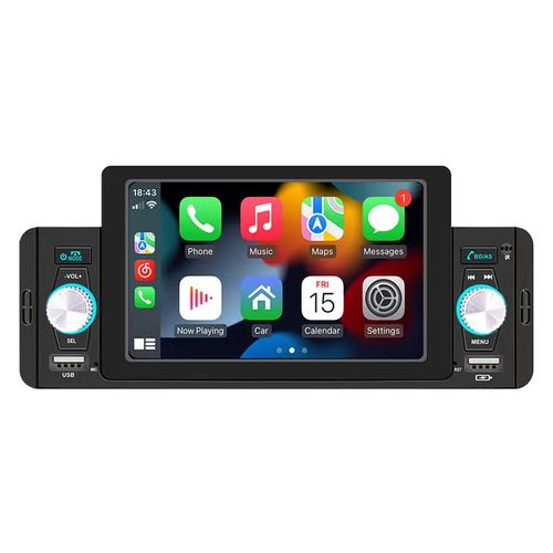 Generic Autoradio 5 Pouces CarPlay Et Android Auto à écran Tactile  Mirrorlink BT FM Support Inverser La Vidéo Dual USB Fast Charge 1DIN - Prix  pas cher