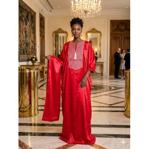 Generic Boubou brodé pour femme