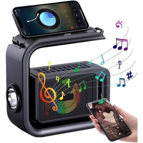 product_image_name-Generic-Haut-Parleur Enceinte Sans Fil à énergie Solaire Pour Fêtes, Extérieur, Maison Et Chambre-1