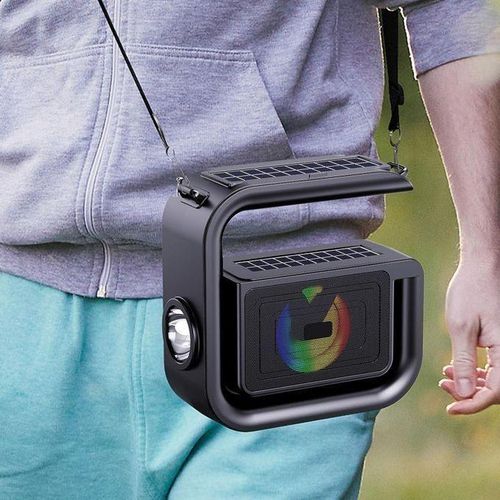 product_image_name-Generic-Haut-Parleur Enceinte Sans Fil à énergie Solaire Pour Fêtes, Extérieur, Maison Et Chambre-4