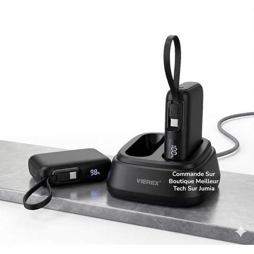 product_image_name-Generic-Power Bank VIEREX 20000mAh Total VP01 - 22.5w Charge Ultra Rapide -  Power Bank 10000mAh 2X - Station De Charge - Cable Type-C Intégré-1
