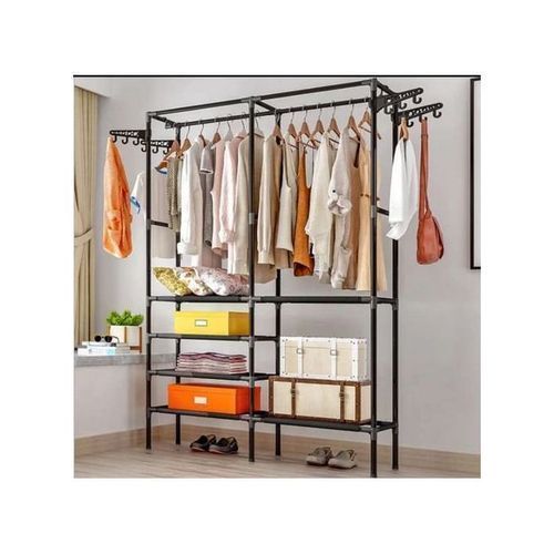 Generic Porte Mentaux ,Sèche-Linges Et Garde Linge 3 En 1 -Noir