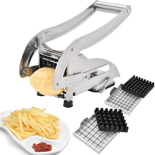 Generic Coupe-frites avec 2 lames en acier inoxydable Machine