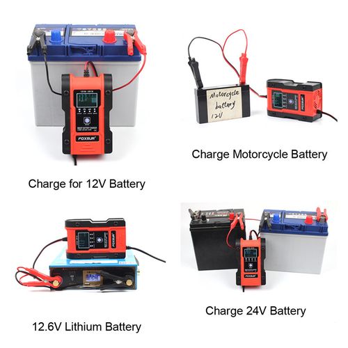 Generic Chargeur De Batterie Intelligent Automatique 12V 24V 6A, Chargeur  De Batterie De Voiture à 7 étages Pour GEL WET AGM 12.6V Lithium LiFePO4  LiPo - Prix pas cher