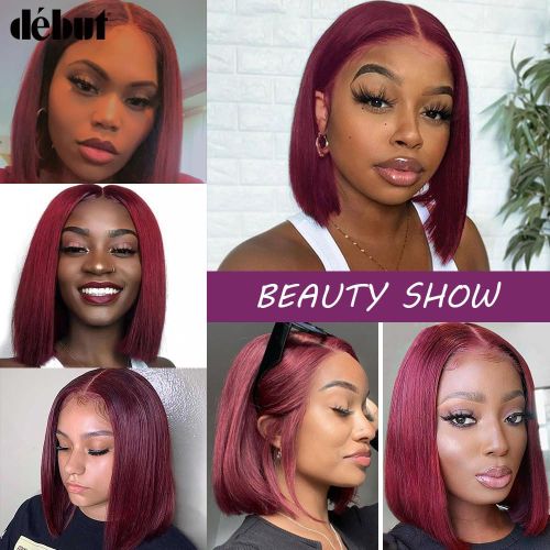 product_image_name-Generic-Perruque à devant en dentelle 13x4, conçue spécifiquement pour les femmes, cheveux lisses, couleur bordeaux.-8