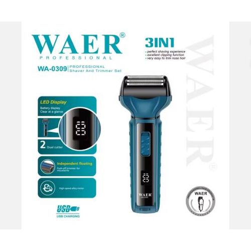 product_image_name-Generic- Rasoir et tondeuse électrique multifonction 3 en 1 pour les cheveux/le nez et le rasage avec écran LED-4