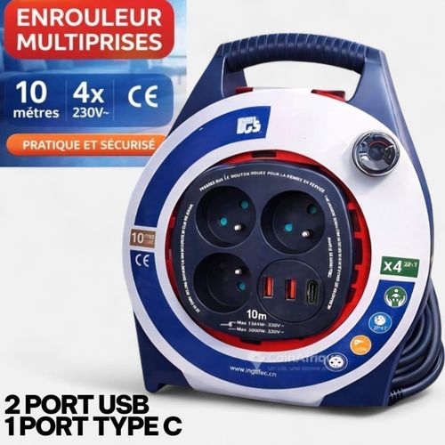 product_image_name-Generic-Enrouleur 10M 3 Port Usb-1