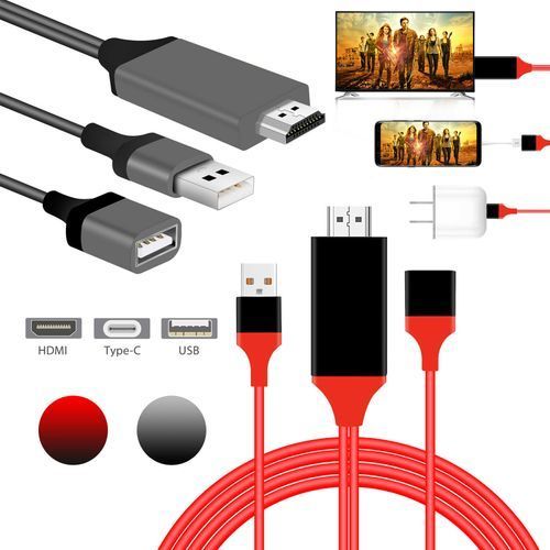 Generic Câble - Adaptateur HDMI 2.0 4K 60FPS 1080P Vers USB 3.1 TYPE-C TV  HDTV - Rouge - Prix pas cher
