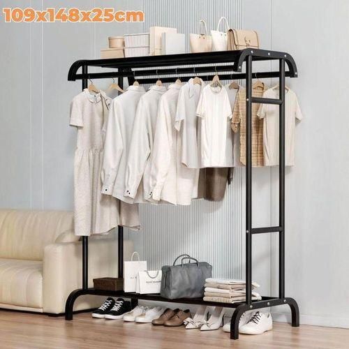 Generic Etagère à Chaussures Et Cintre Double En Métal - image 2