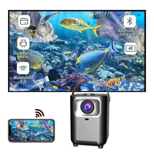Generic Mini Vidéoprojecteur Portable HD avec Poignée