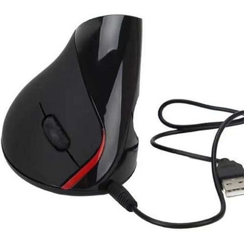 product_image_name-General-Wired Vertical Ergonomic Mouse With 5 Programmable Buttons for Computer, Laptop - Optical USB (Black)-7