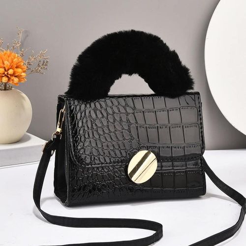 Sac noir online croco