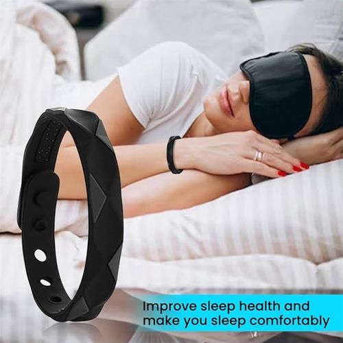 product_image_name-Generic-Anti Static Wrist Strap, Adjustable Anti Static Wristband, Improve Sleep, Silicone Static Strap Balance Energy Waterproof and Anti-Static Silicone Sports Bracelet for Men and Women (Black)-5