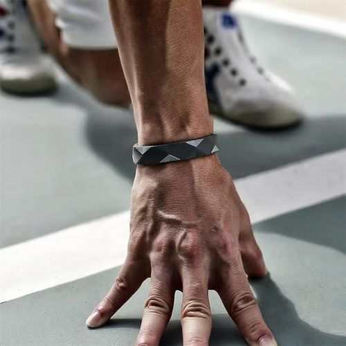 product_image_name-Generic-Anti Static Wrist Strap, Adjustable Anti Static Wristband, Improve Sleep, Silicone Static Strap Balance Energy Waterproof and Anti-Static Silicone Sports Bracelet for Men and Women (Black)-6