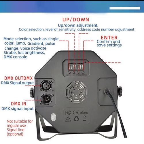 Generic Projecteur LED RGB Disco – Lumière de Fête avec Télécommande et Commande Vocale - image 4