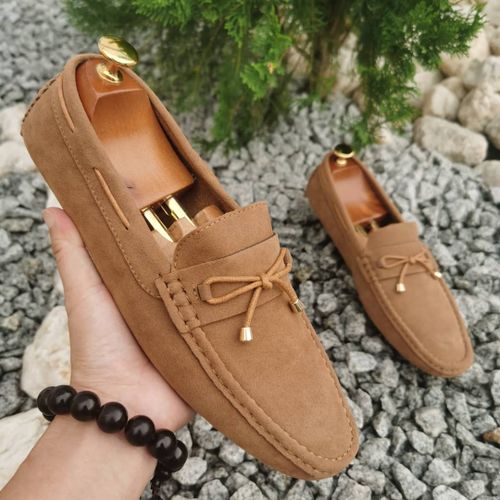 City Classic Mocassins Hommes Lacet Kaki Prix pas cher