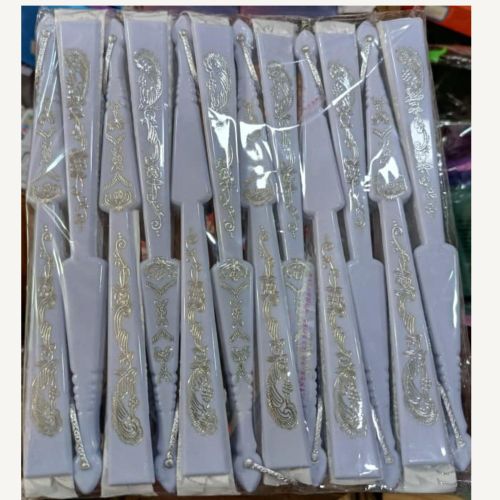 product_image_name-Generic-Paquet d'Éventails Pliants Décoratifs lot de 12 (Lilas/Lavande) - Motifs Dorés en Relief, Rafraîchissement Estival, Accessoire Mariage / Fête / Décoration-3