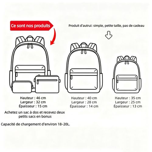 LM LM-Sac à dos pour homme - bleu - image 2