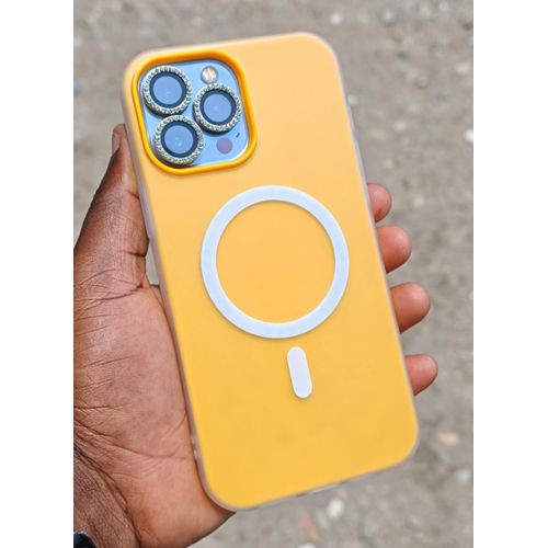Generic Coque iphone 14 pro jaune mag